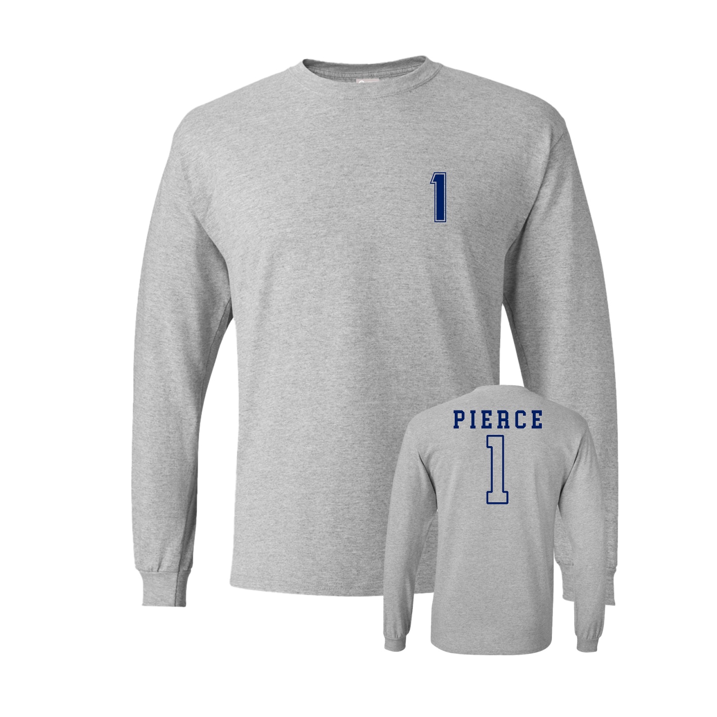 Long Sleeve Tee — Chest Back in Grey