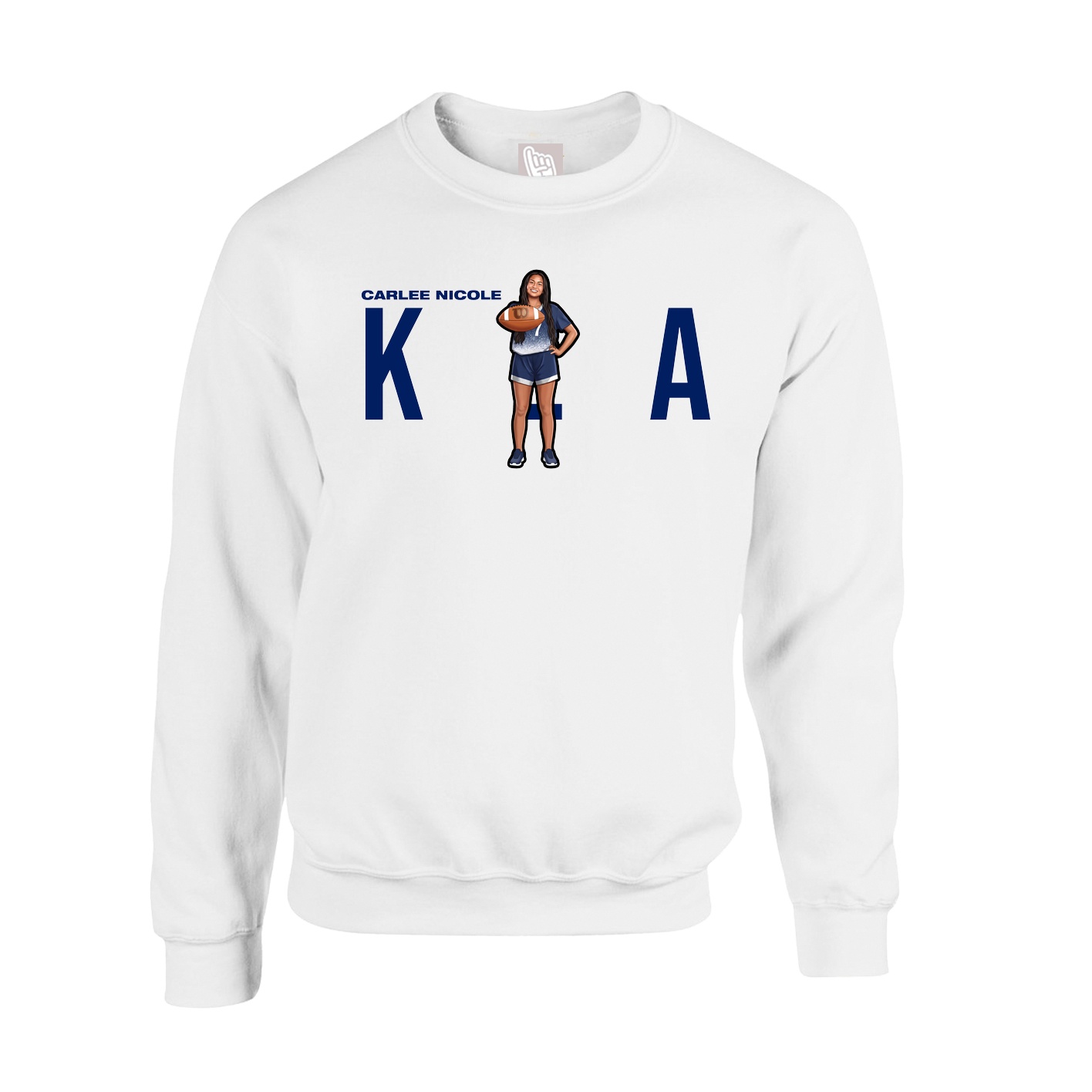 Fleece Crew — Player Name in White