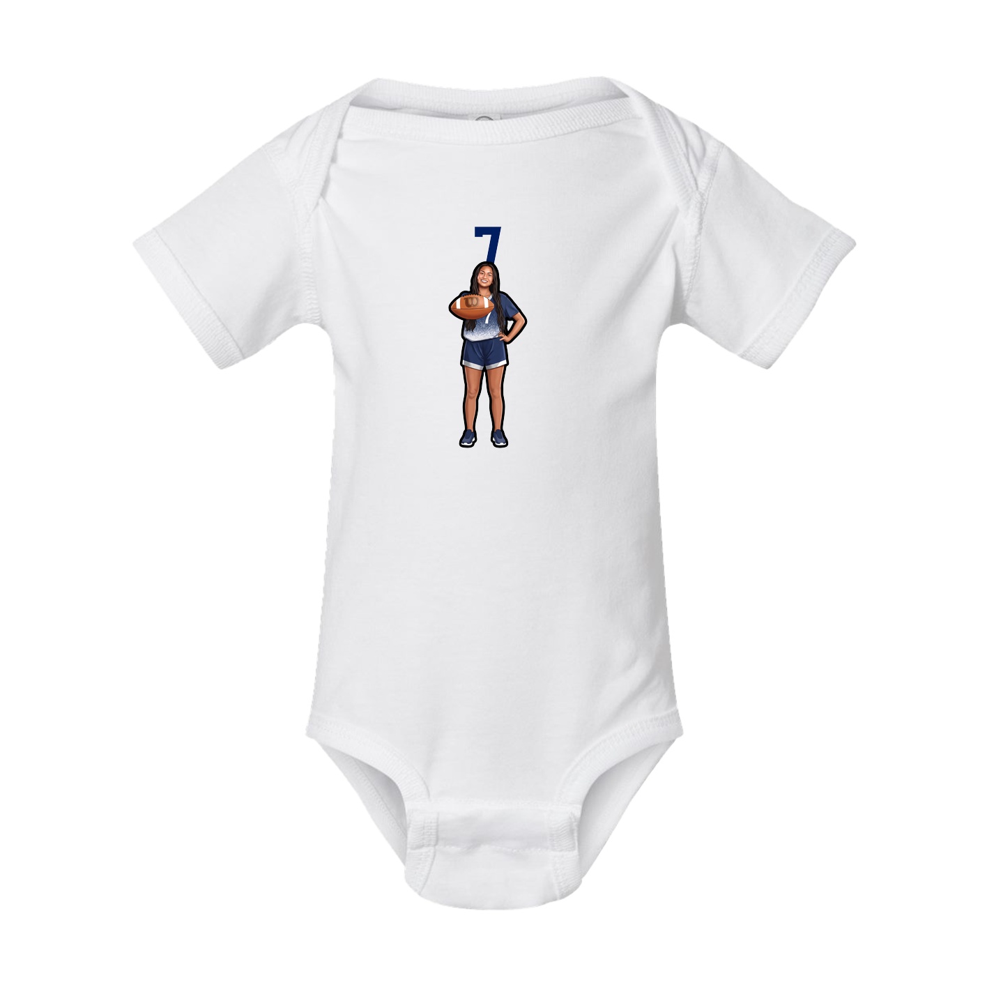 Baby Onesie — Number Top in White