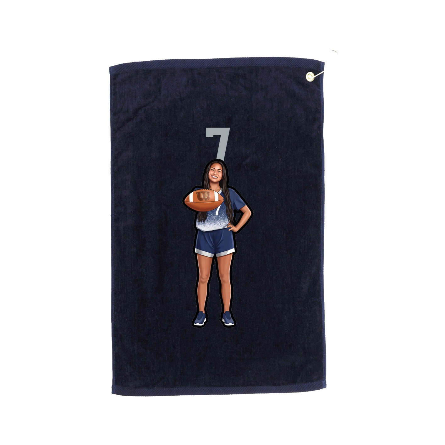 Golf Towel — Number Top in Navy