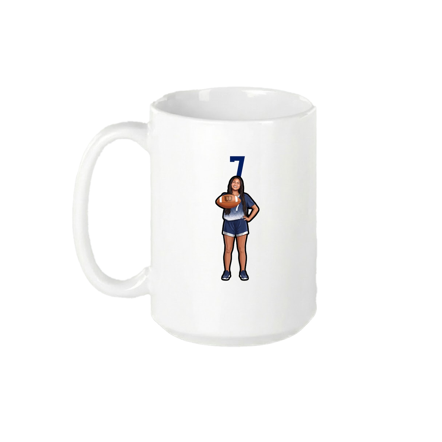 15oz Coffee Mug — Number Top in White
