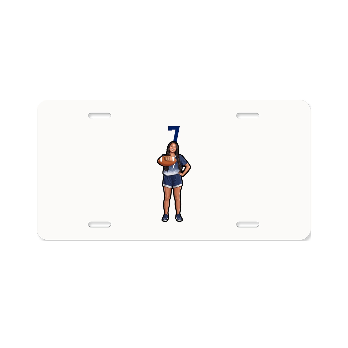 License Plate — Number Top in Classic