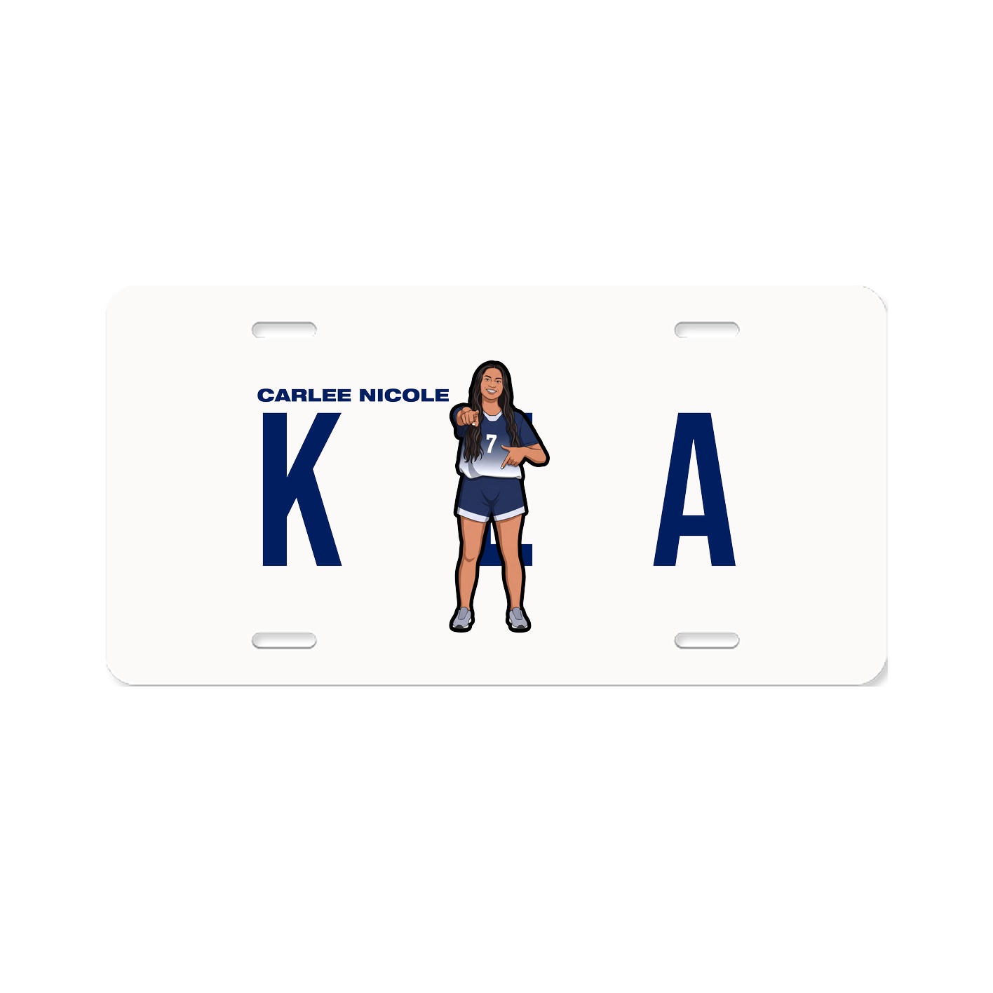 License Plate — Player Name in Classic