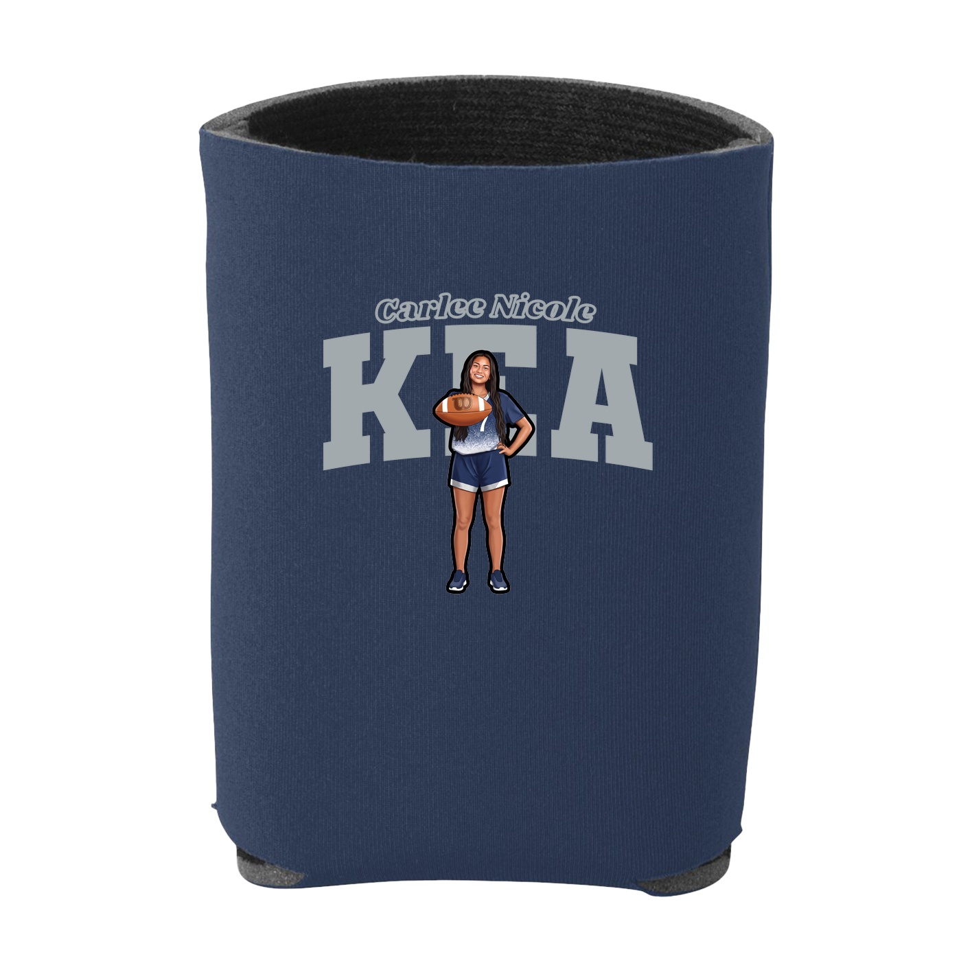 Can Holder — Name Arch in Navy