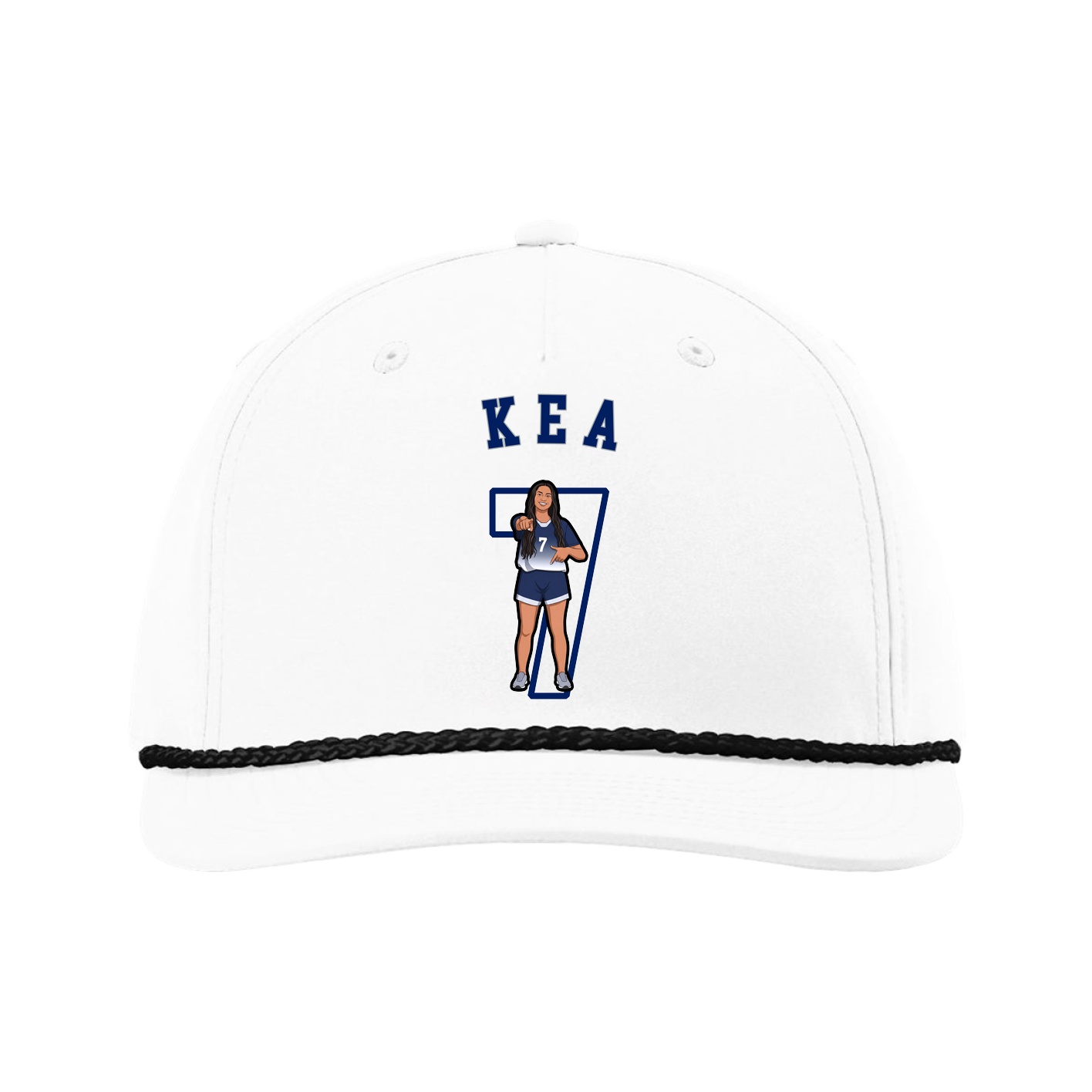 Five-Panel Classic Rope Cap — Shirsey Arch in White