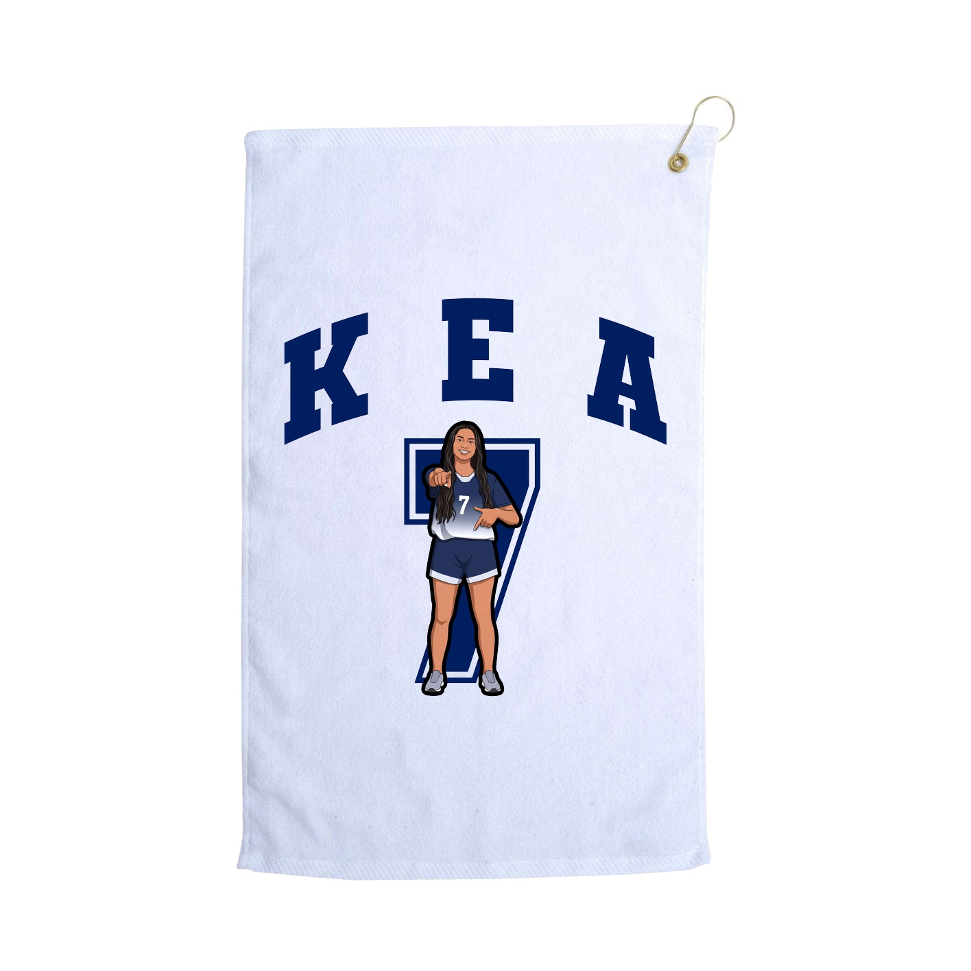 Golf Towel — Number in White