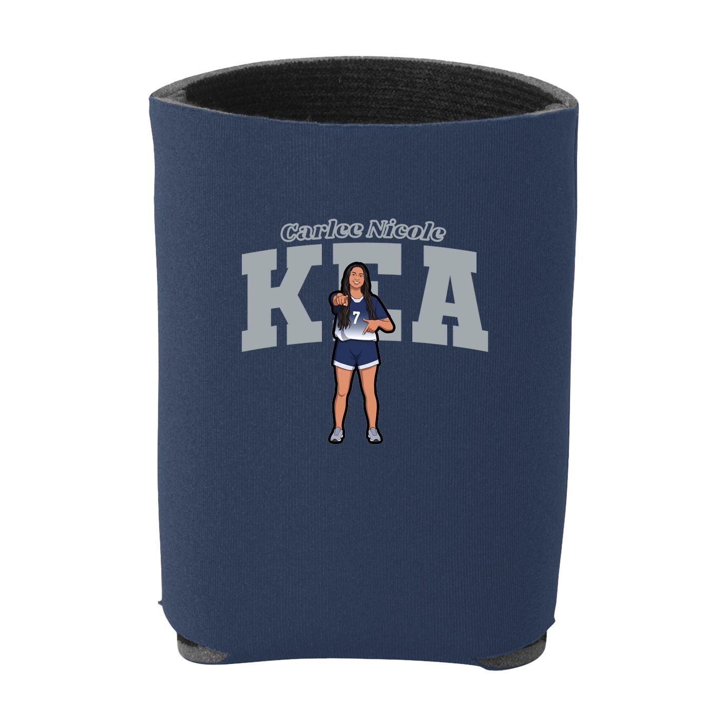 Can Holder — Name Arch in Navy