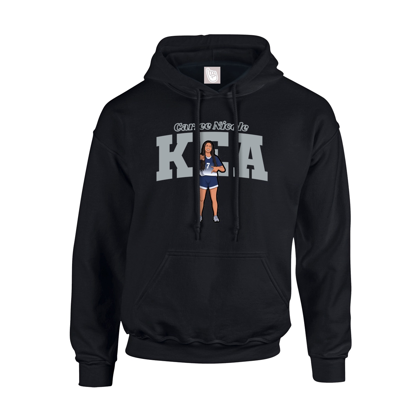 Hoodie — Name Arch in Black