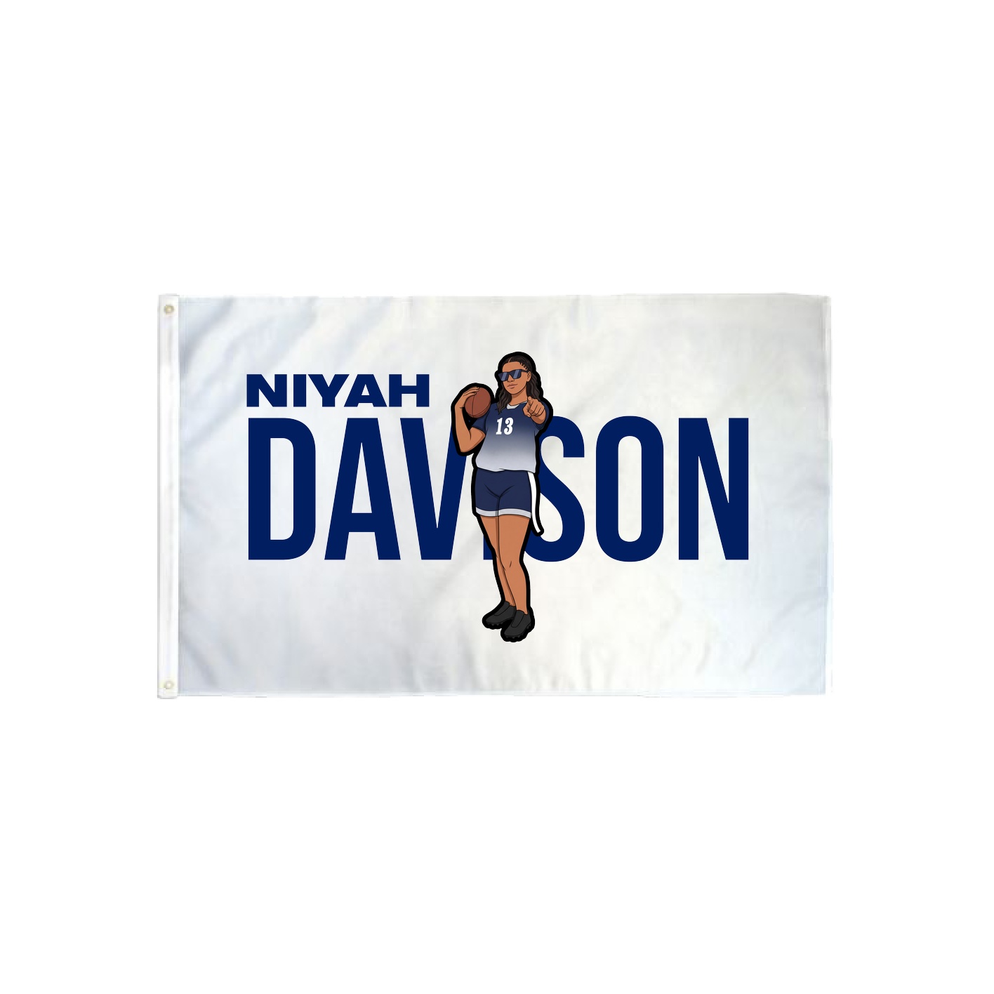 3x5 Flag — Player Name in Classic