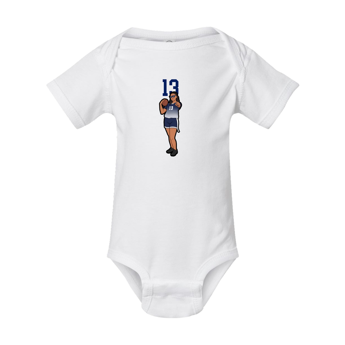 Baby Onesie — Number Top in White