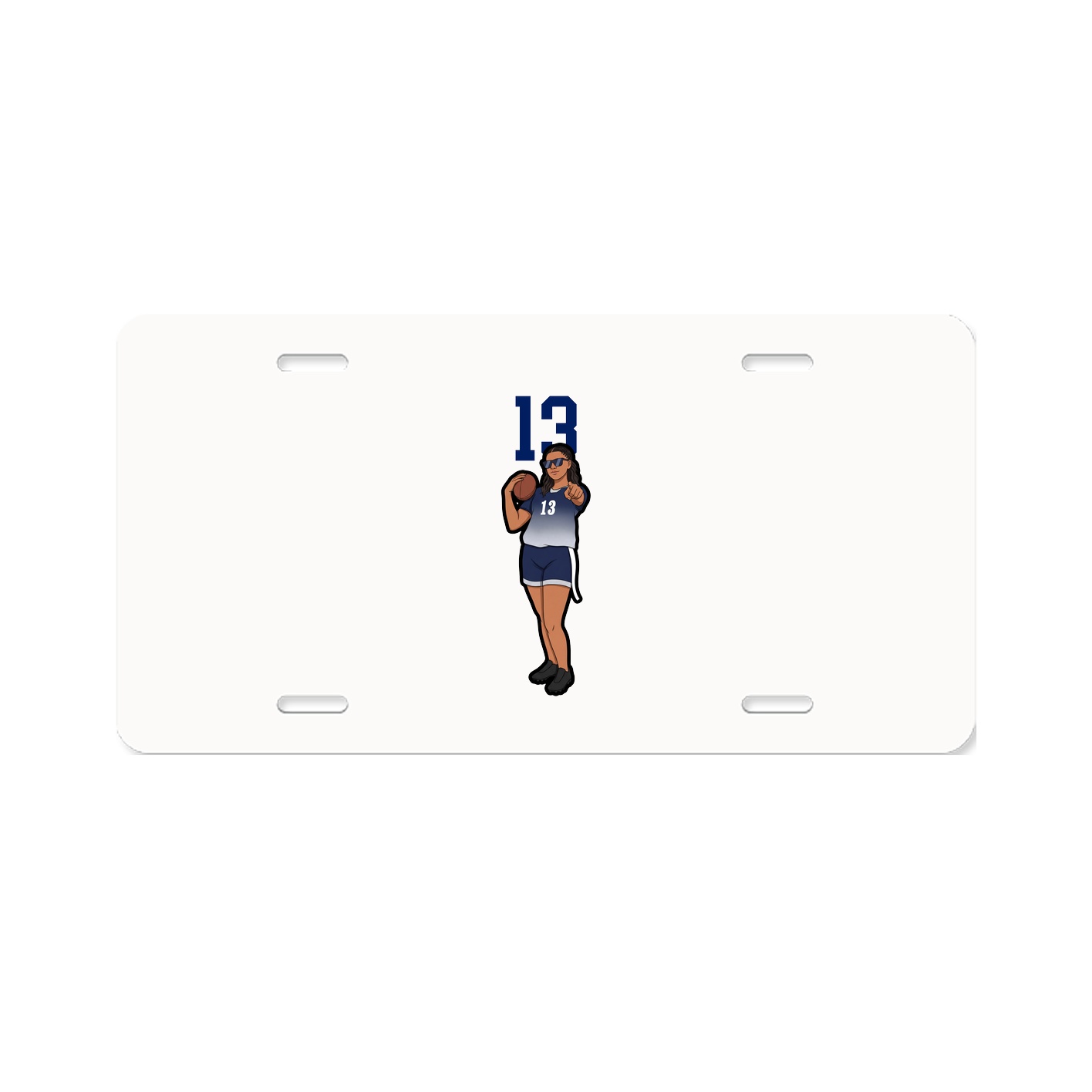 License Plate — Number Top in Classic