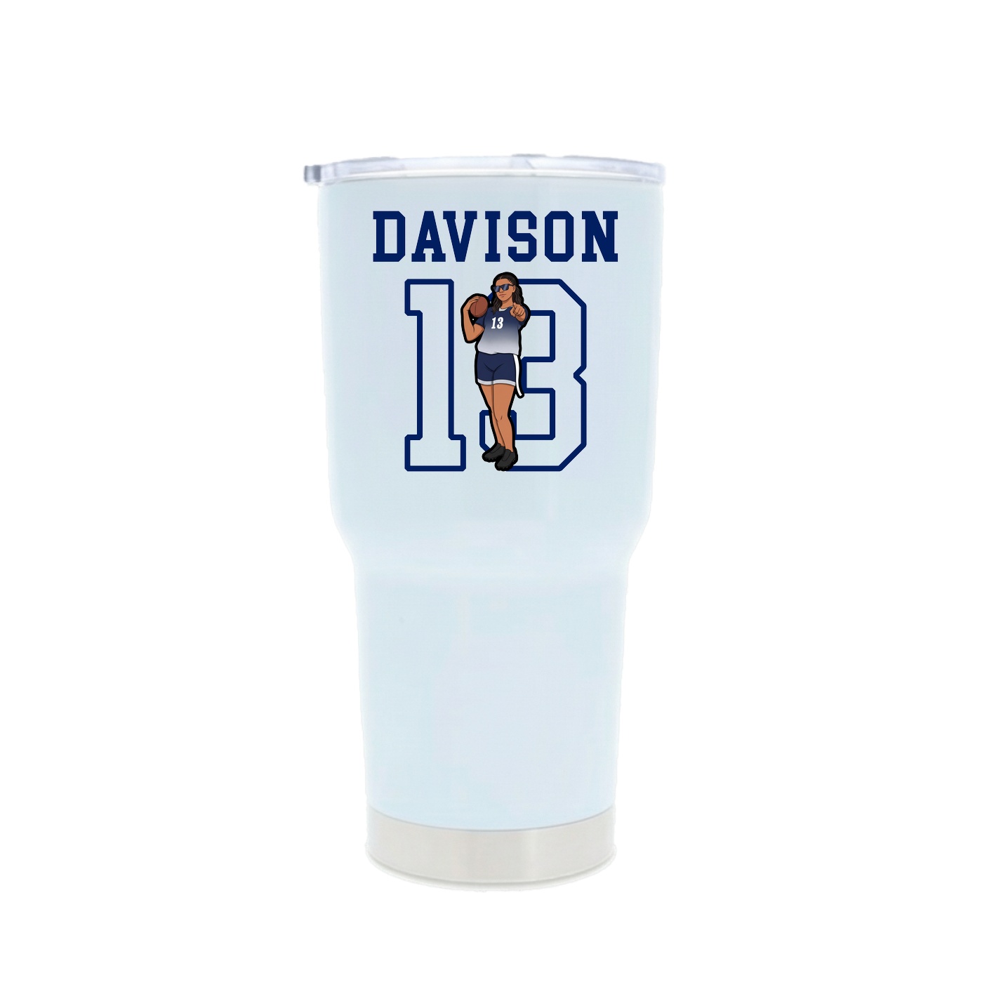 30oz Stainless Steel Tumbler — Shirsey in White