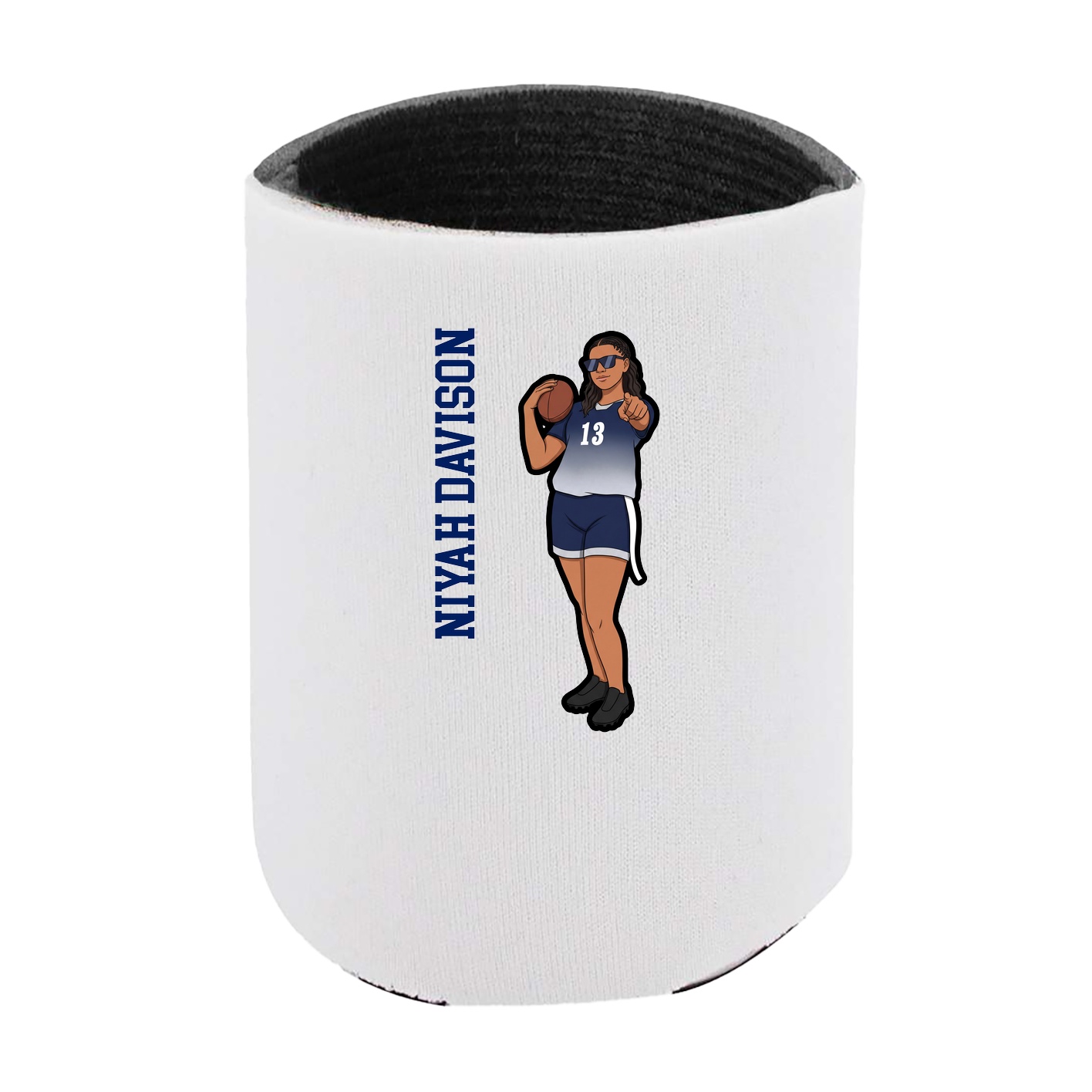 Can Holder — Name Vertical in White