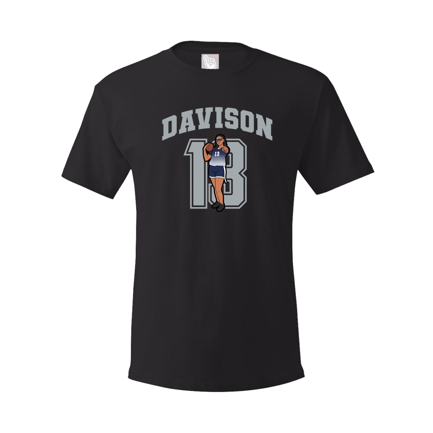 Youth Tee — Number in Black