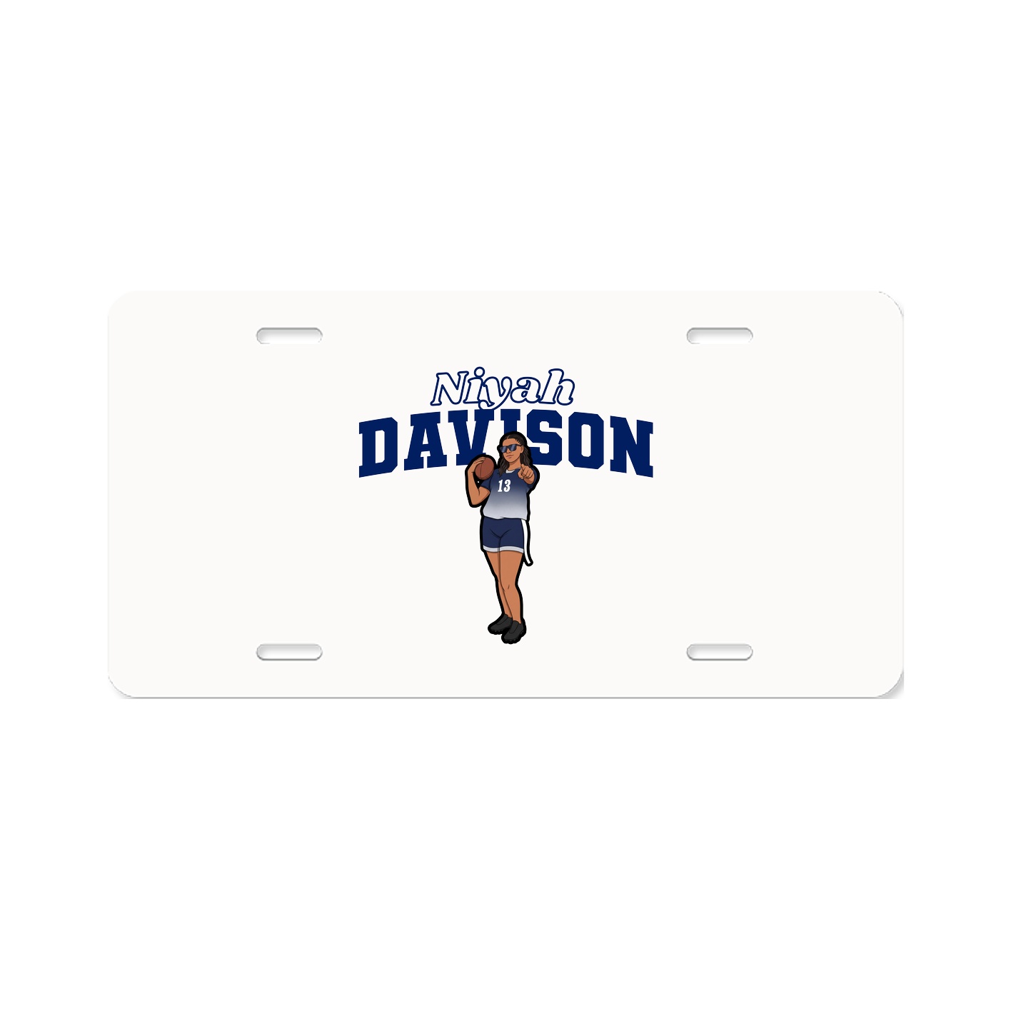 License Plate — Name Arch in Classic