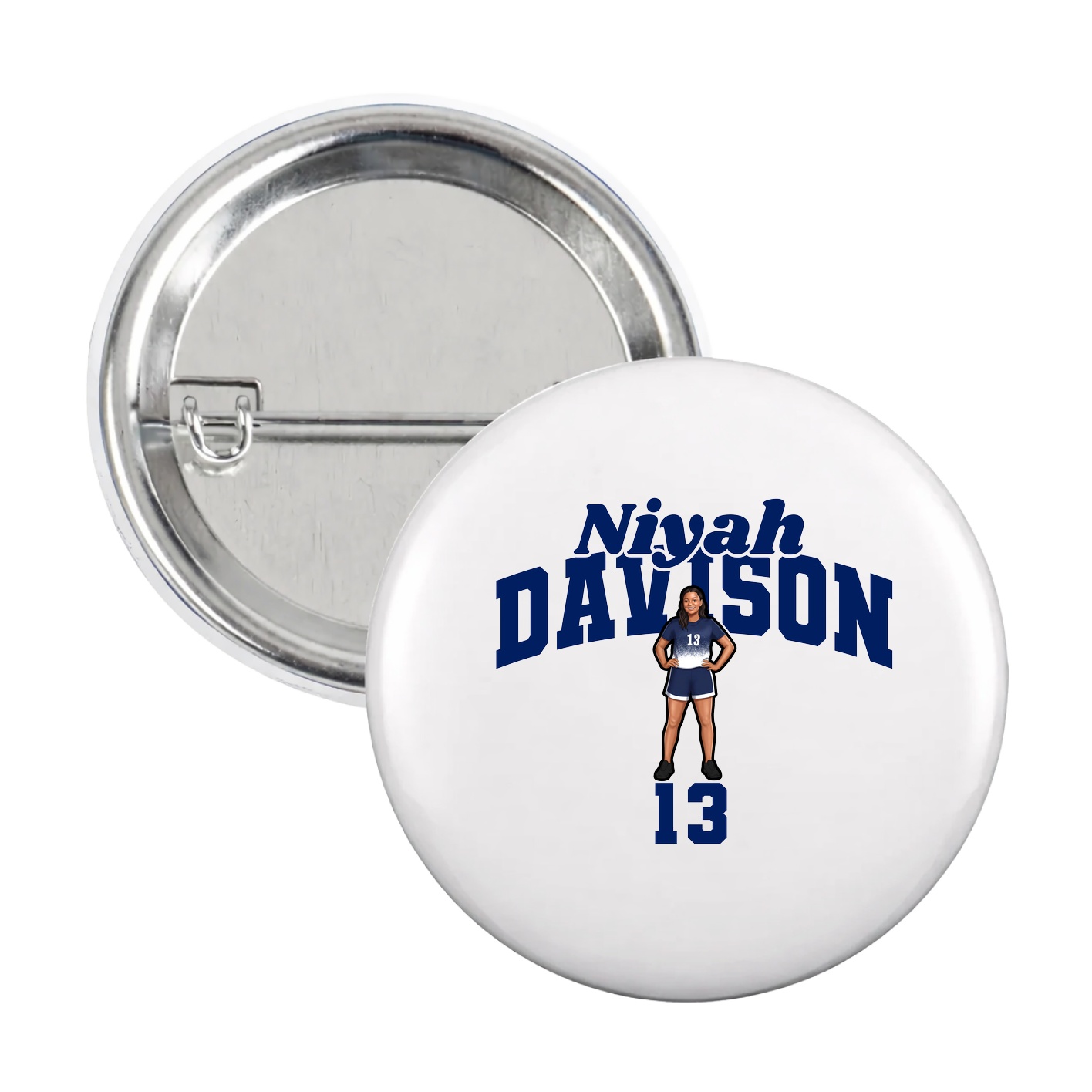 Game Day Button — Signature Arch in White