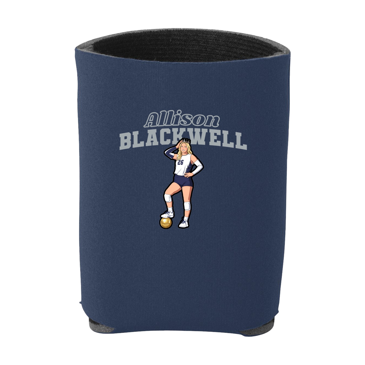 Can Holder — Name Arch in Navy