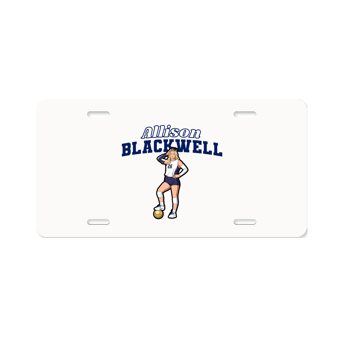 License Plate — Name Arch in Classic
