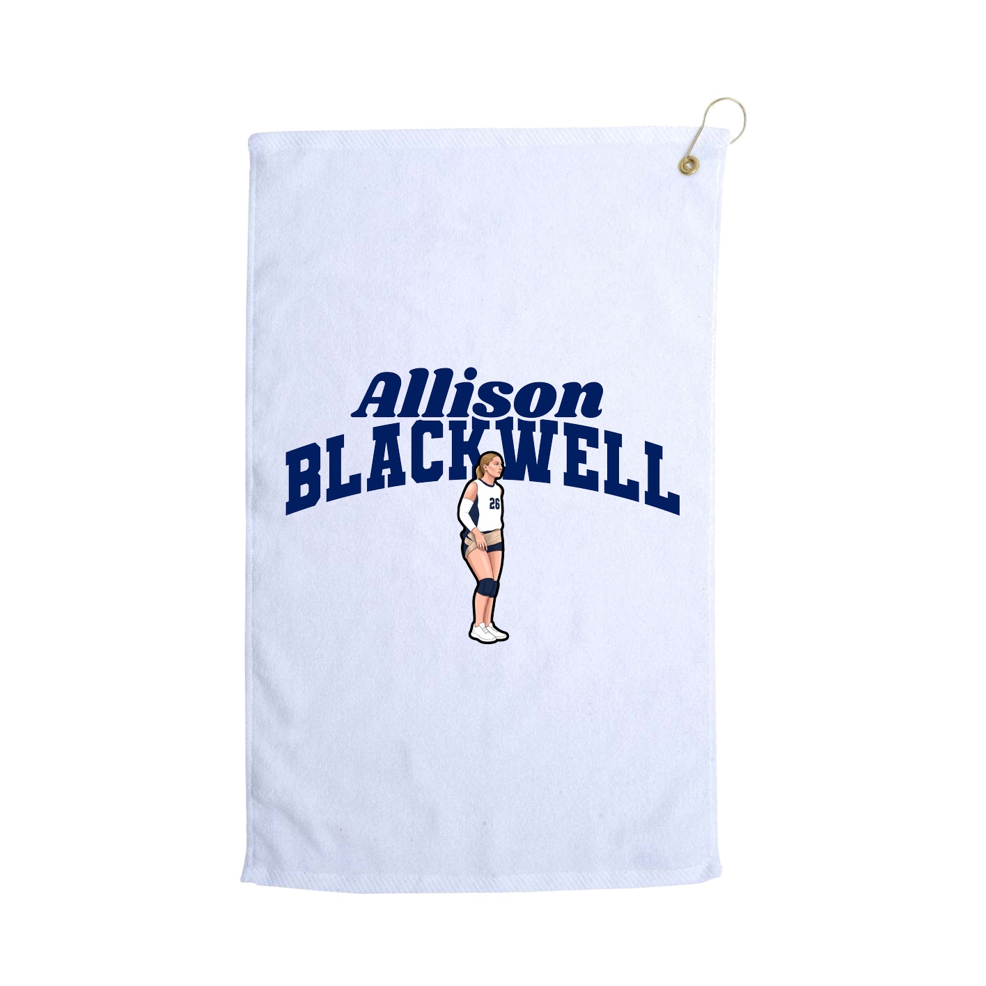 Golf Towel — Signature Arch in White