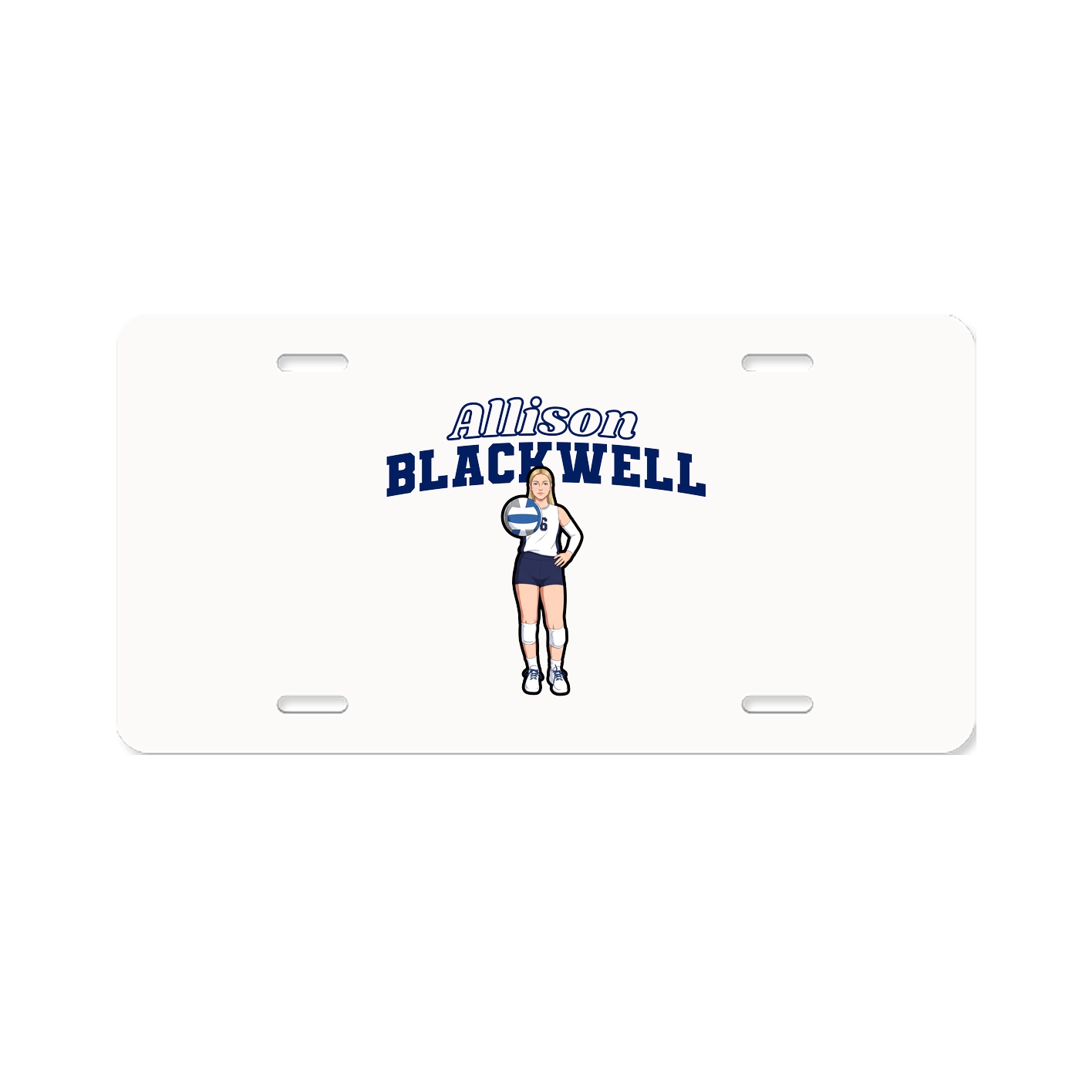 License Plate — Name Arch in Classic