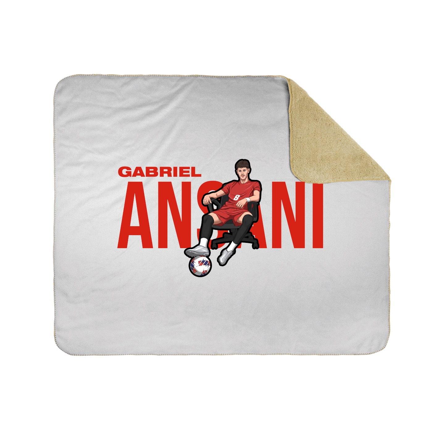 Throw Blanket — Player Name in White