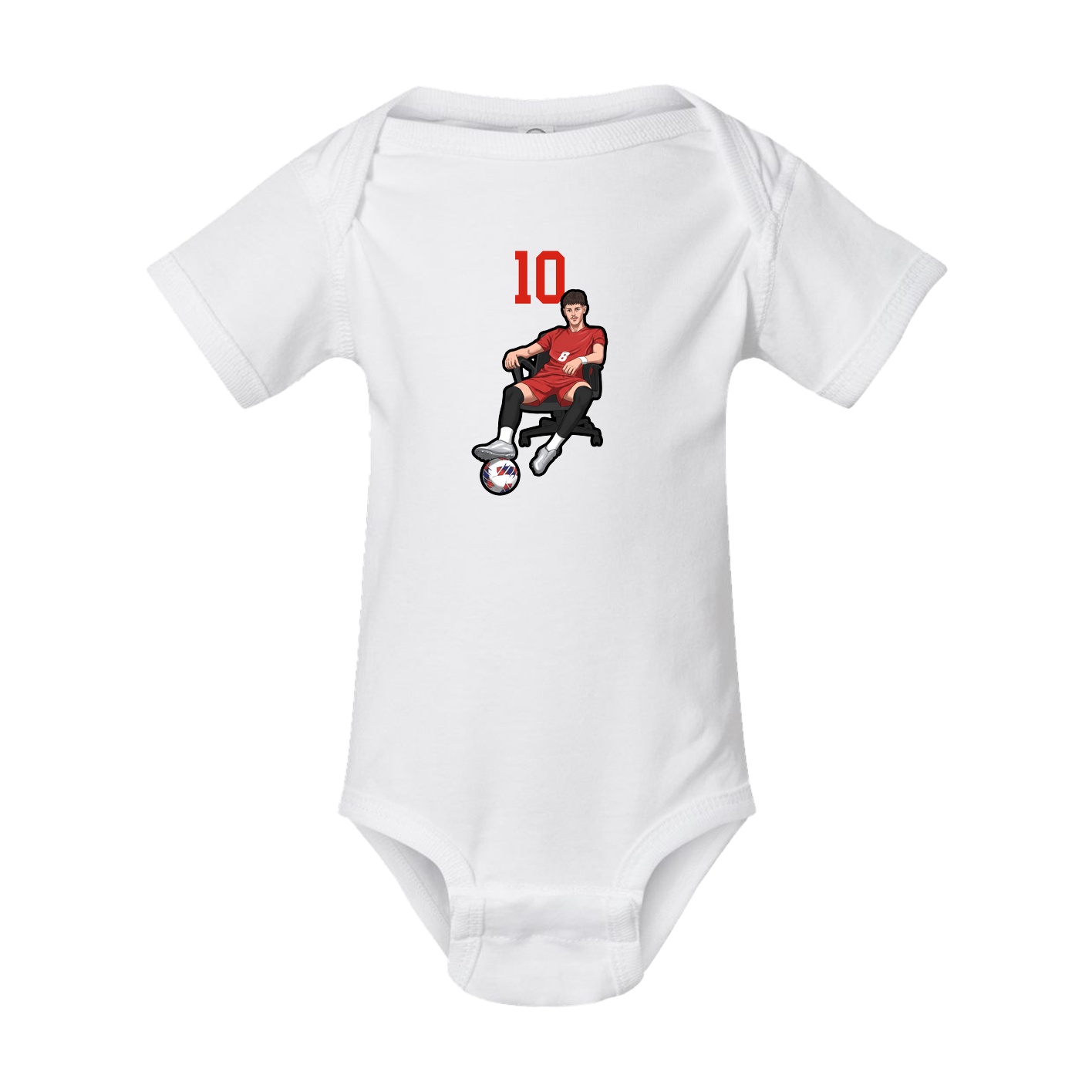 Baby Onesie — Number Top in White