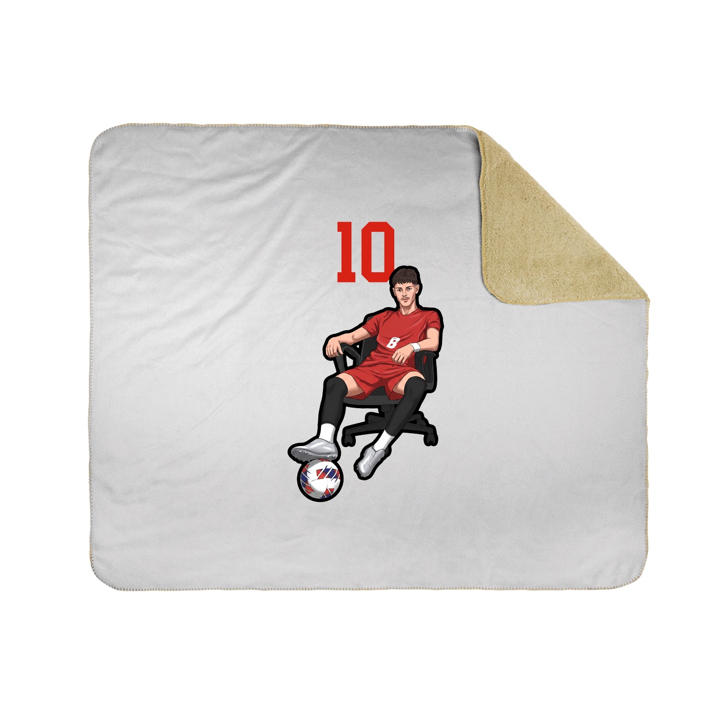 Throw Blanket — Number Top in White