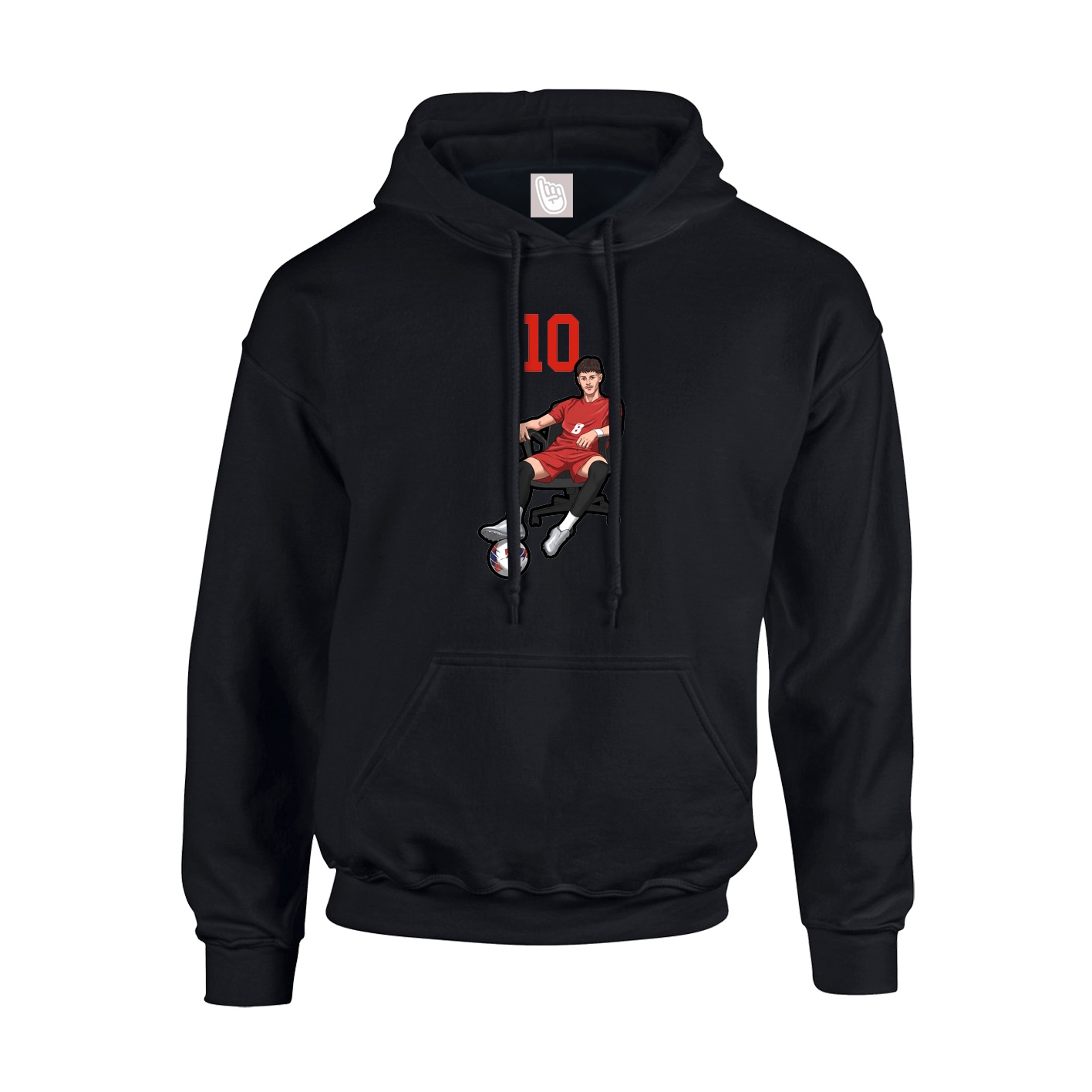 Youth Hoodie — Number Top in Black