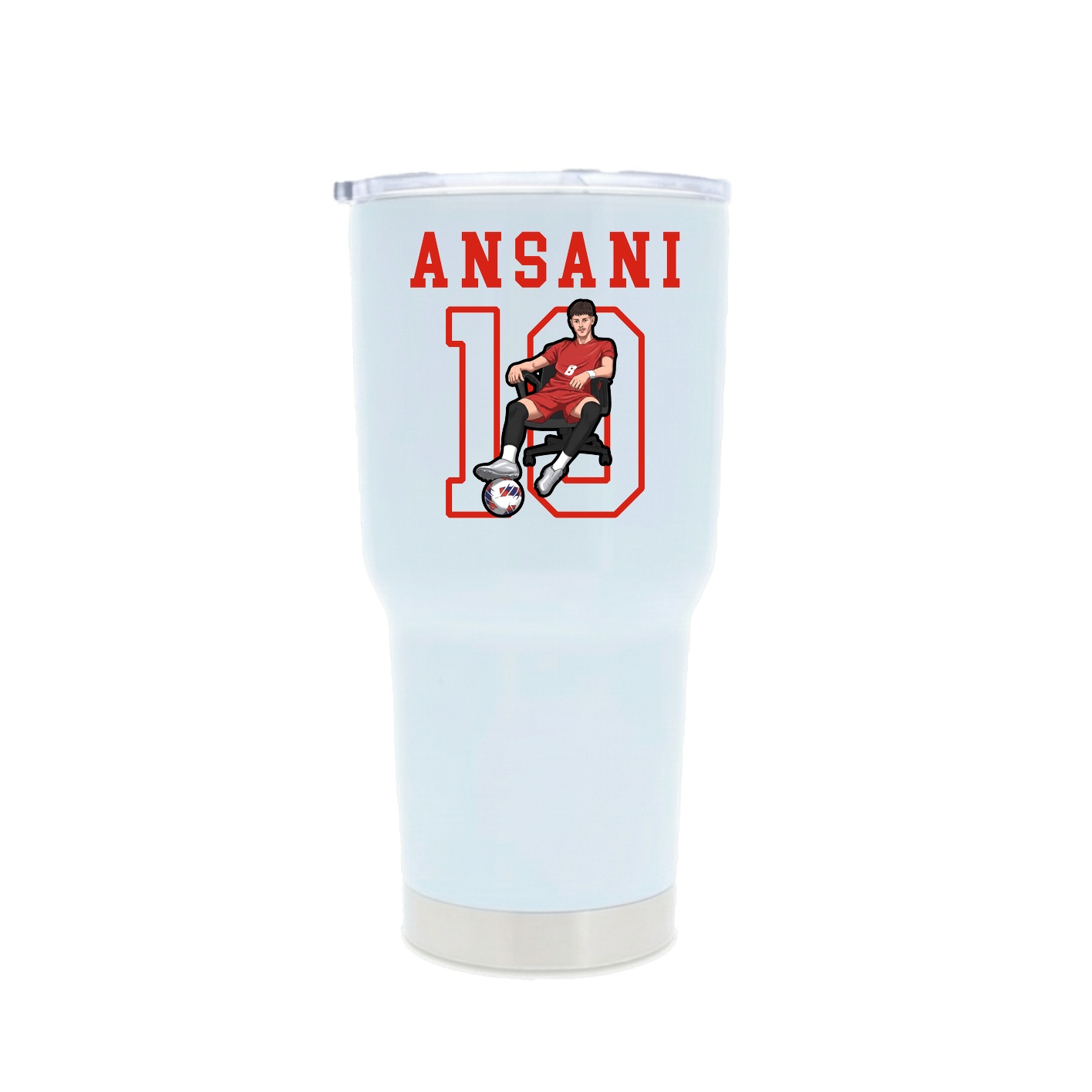 30oz Stainless Steel Tumbler — Shirsey in White