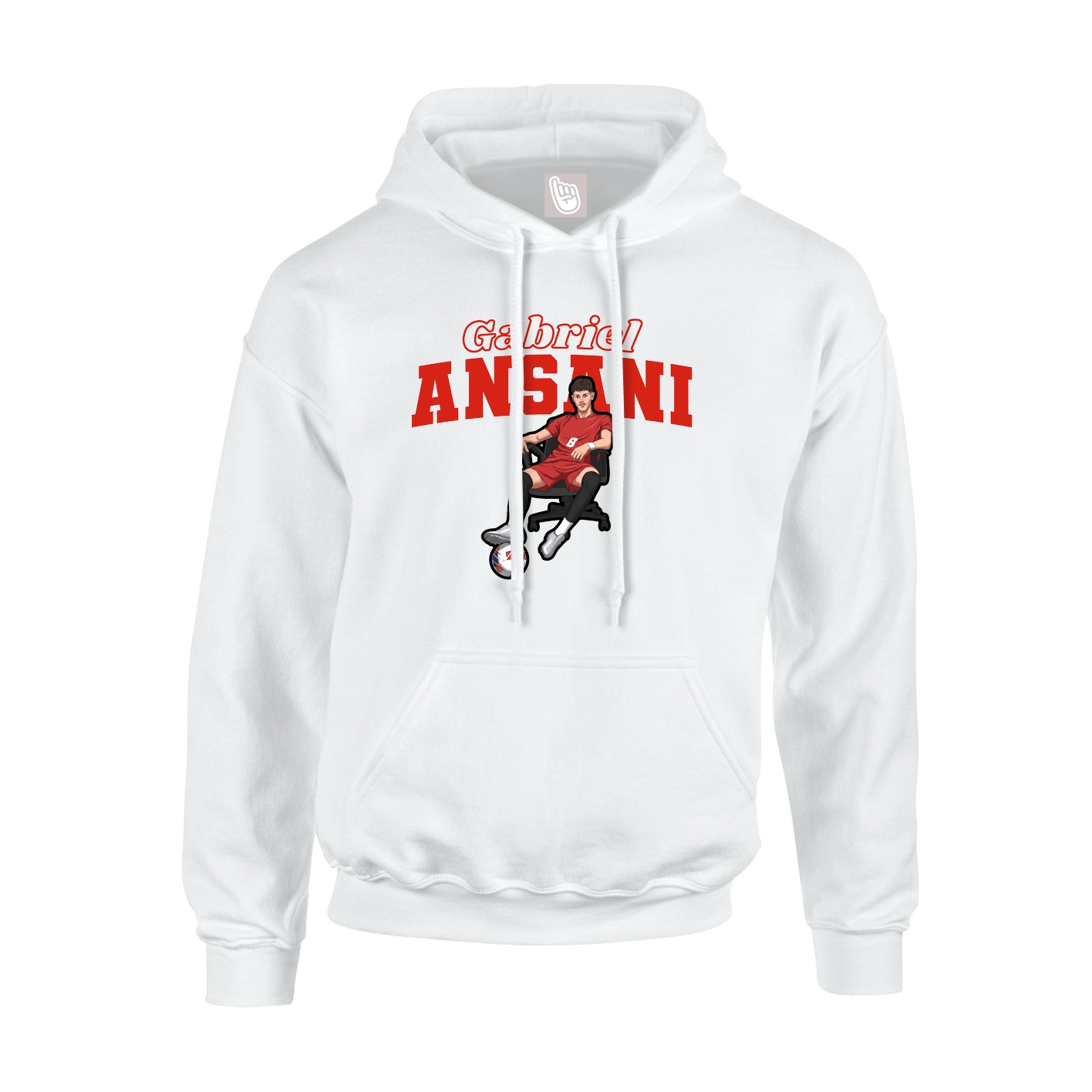 Hoodie — Name Arch in White