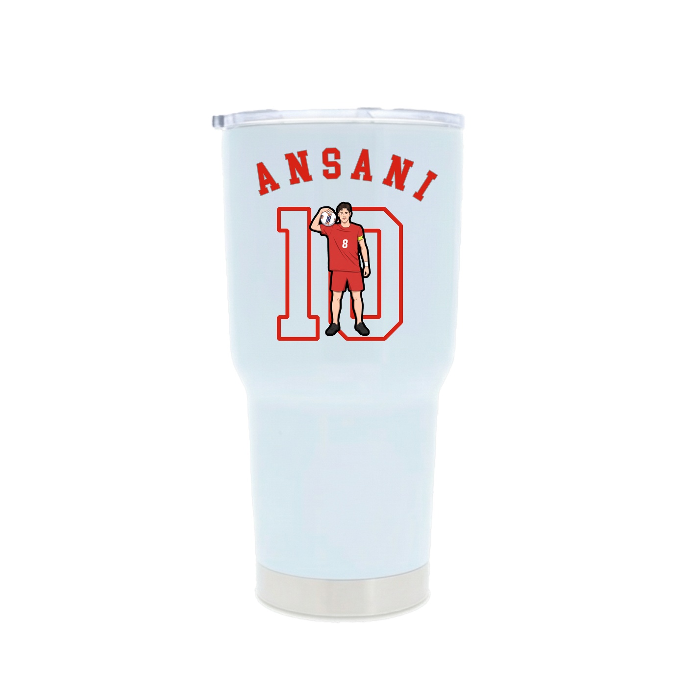 30oz Stainless Steel Tumbler — Shirsey Arch in White