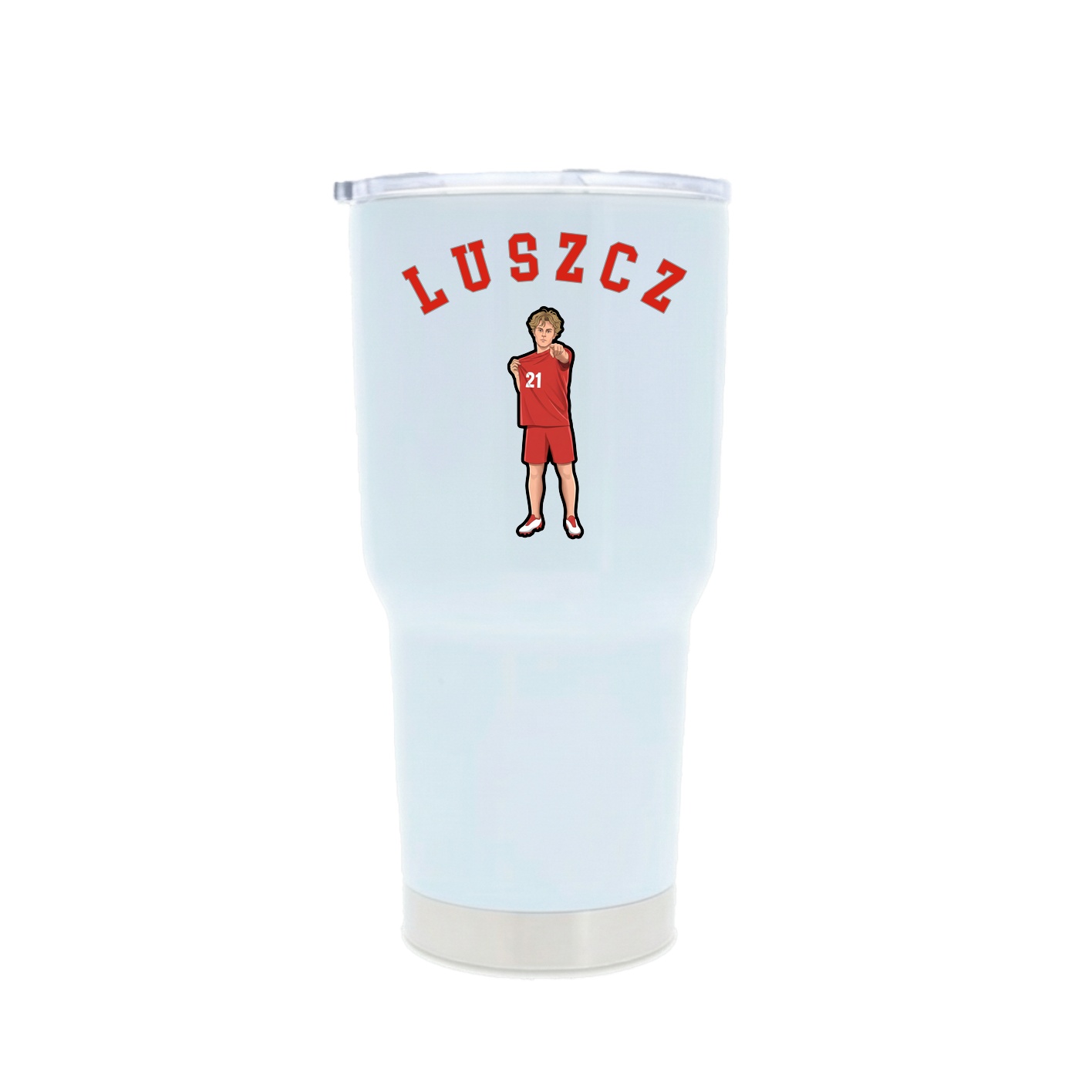 30oz Stainless Steel Tumbler — Shirsey Arch in White