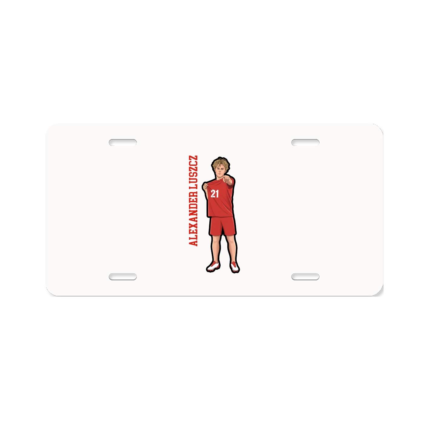 License Plate — Name Vertical in Classic