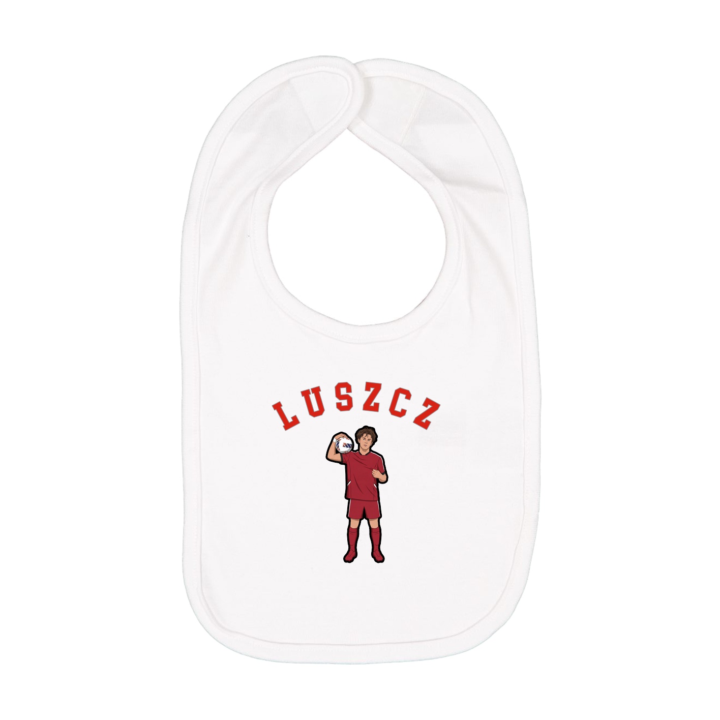 Infant Bib — Shirsey Arch in White
