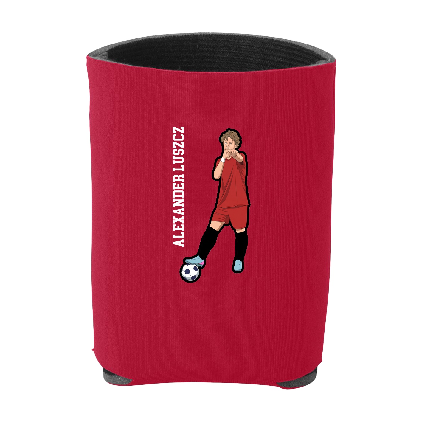 Can Holder — Name Vertical in Red
