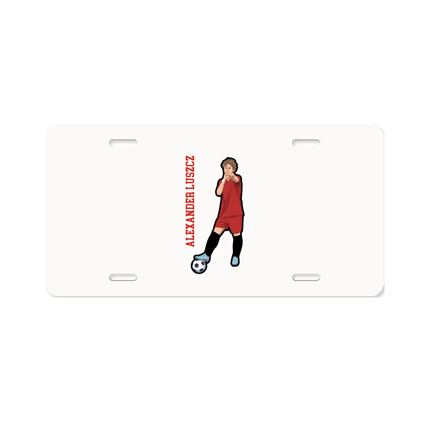 License Plate — Name Vertical in Classic