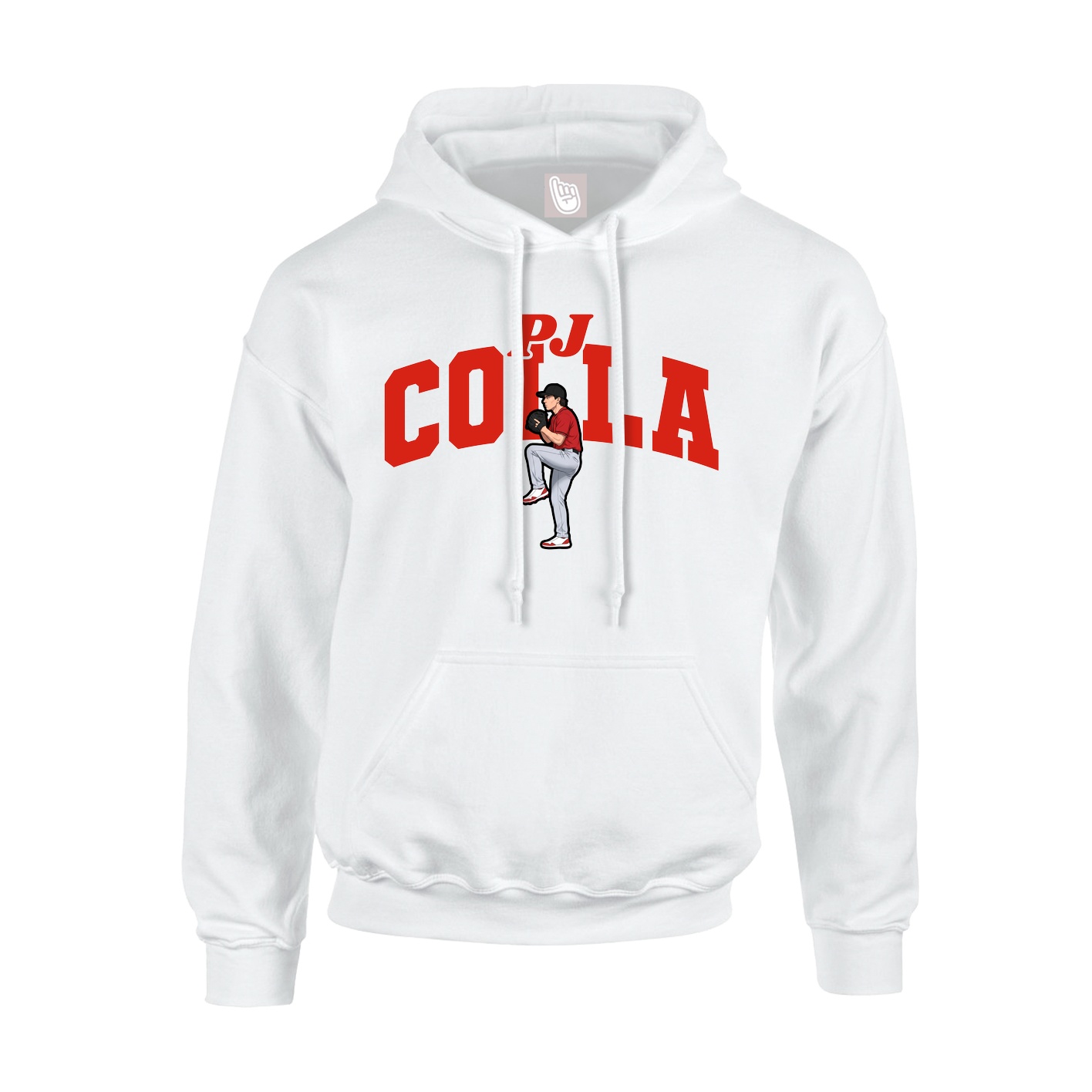 Hoodie — Signature Arch in White