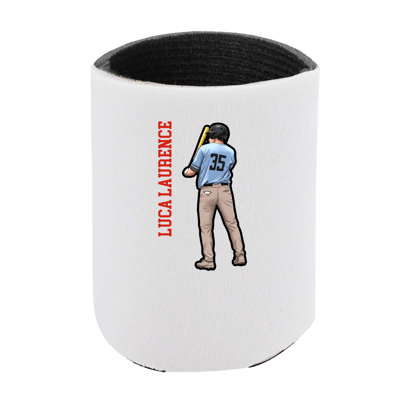 Can Holder — Name Vertical in White
