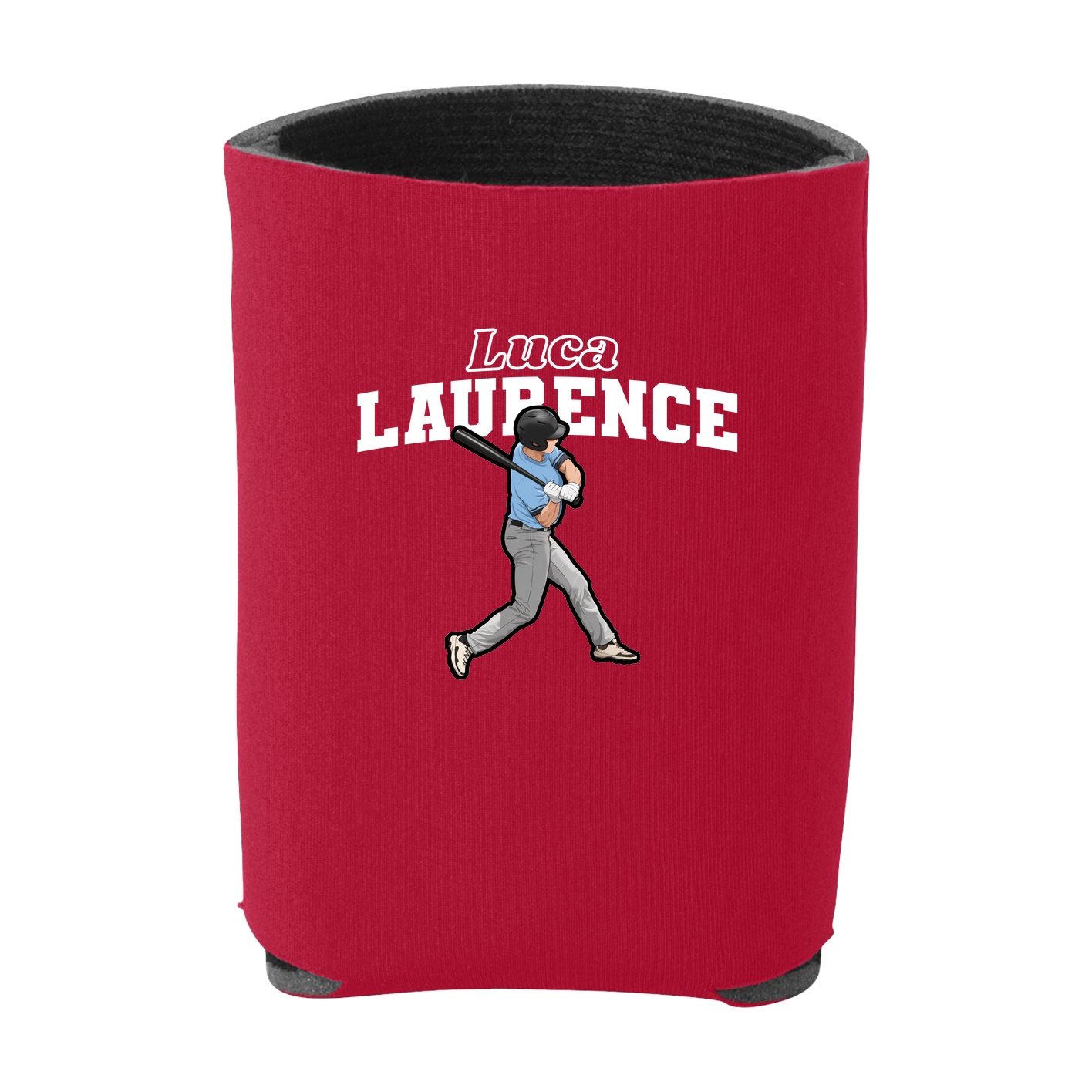 Can Holder — Name Arch in Red
