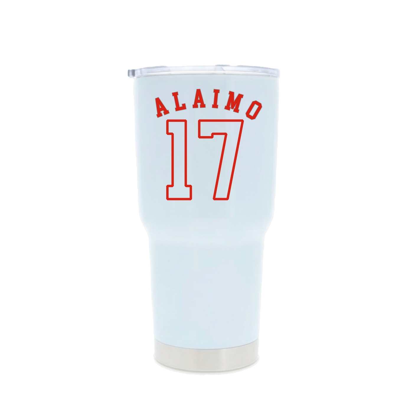 30oz Stainless Steel Tumbler — Shirsey Arch in White