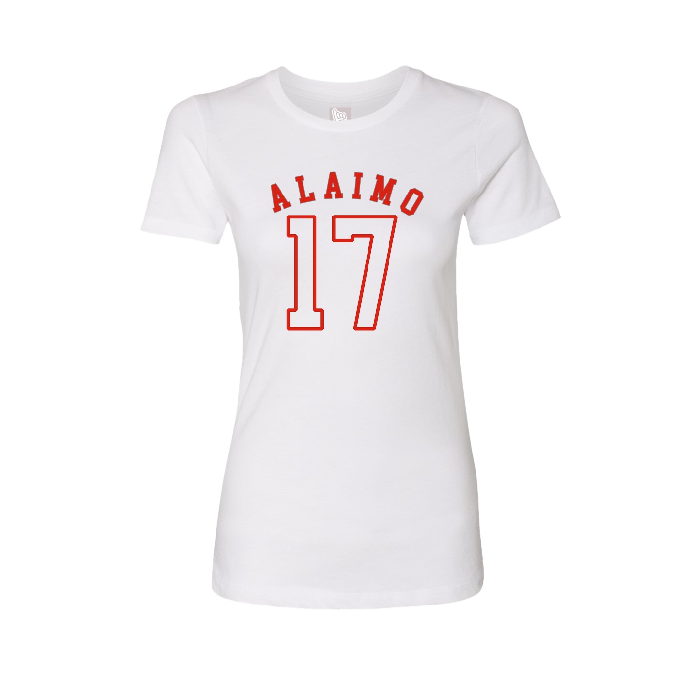 Fitted Women's Tee — Shirsey Arch in White