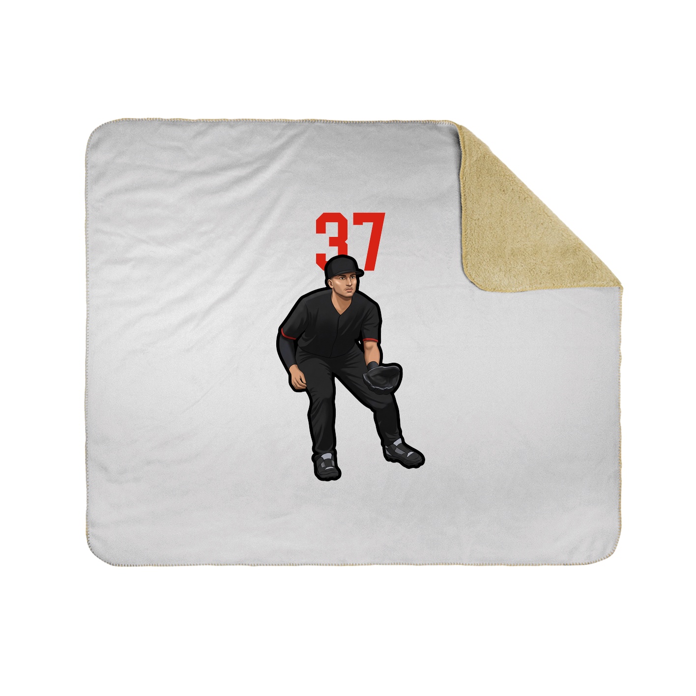 Throw Blanket — Number Top in White