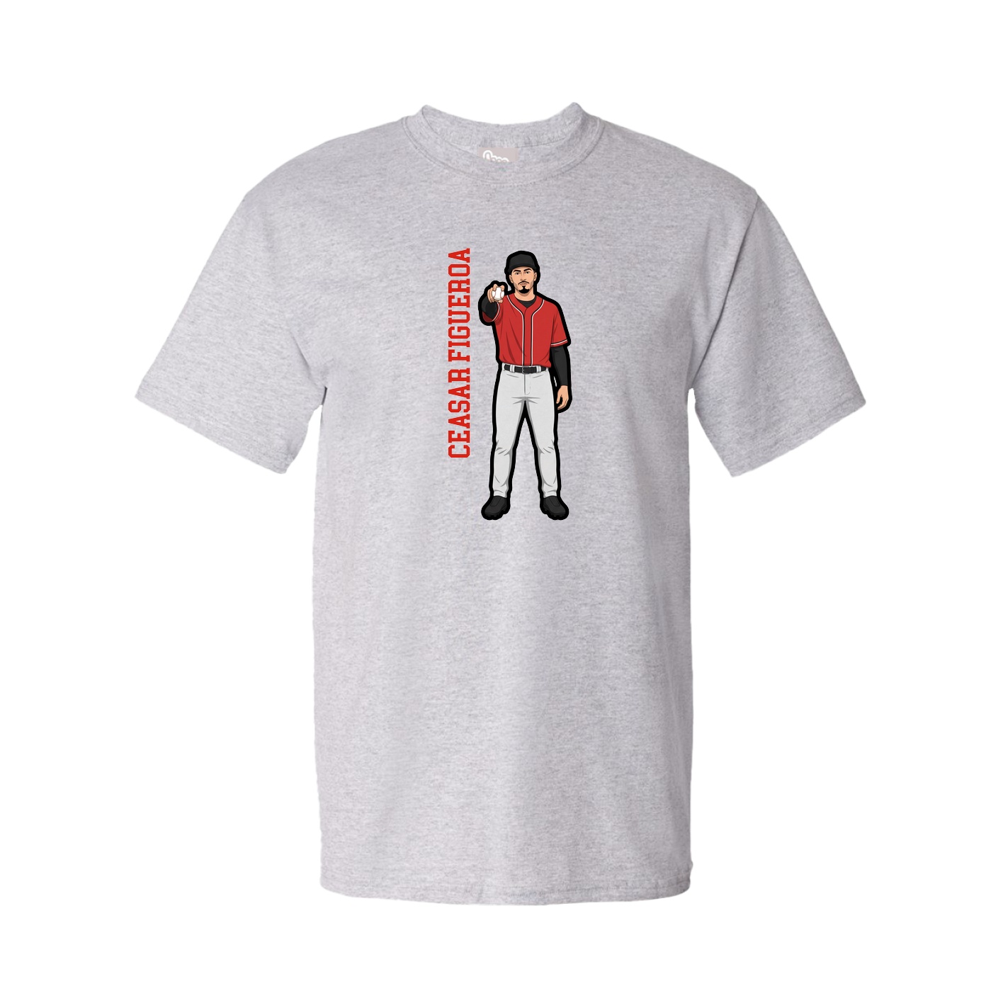 Tee — Name Vertical in Grey