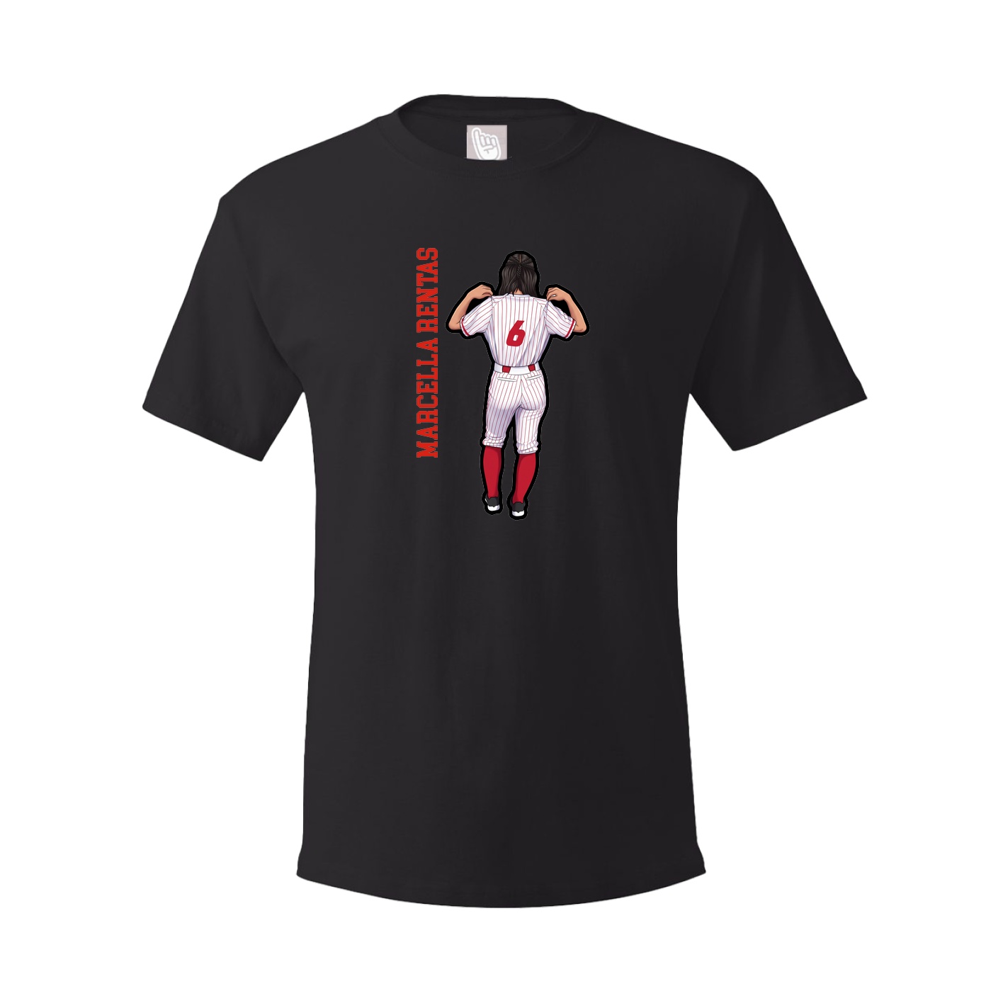 Youth Tee — Name Vertical in Black