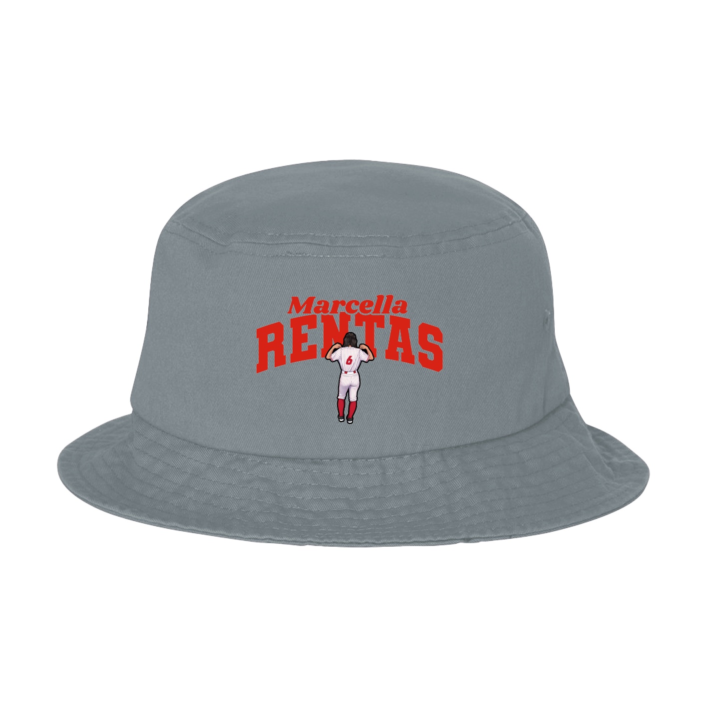 Bucket Cap — Signature Arch in Grey