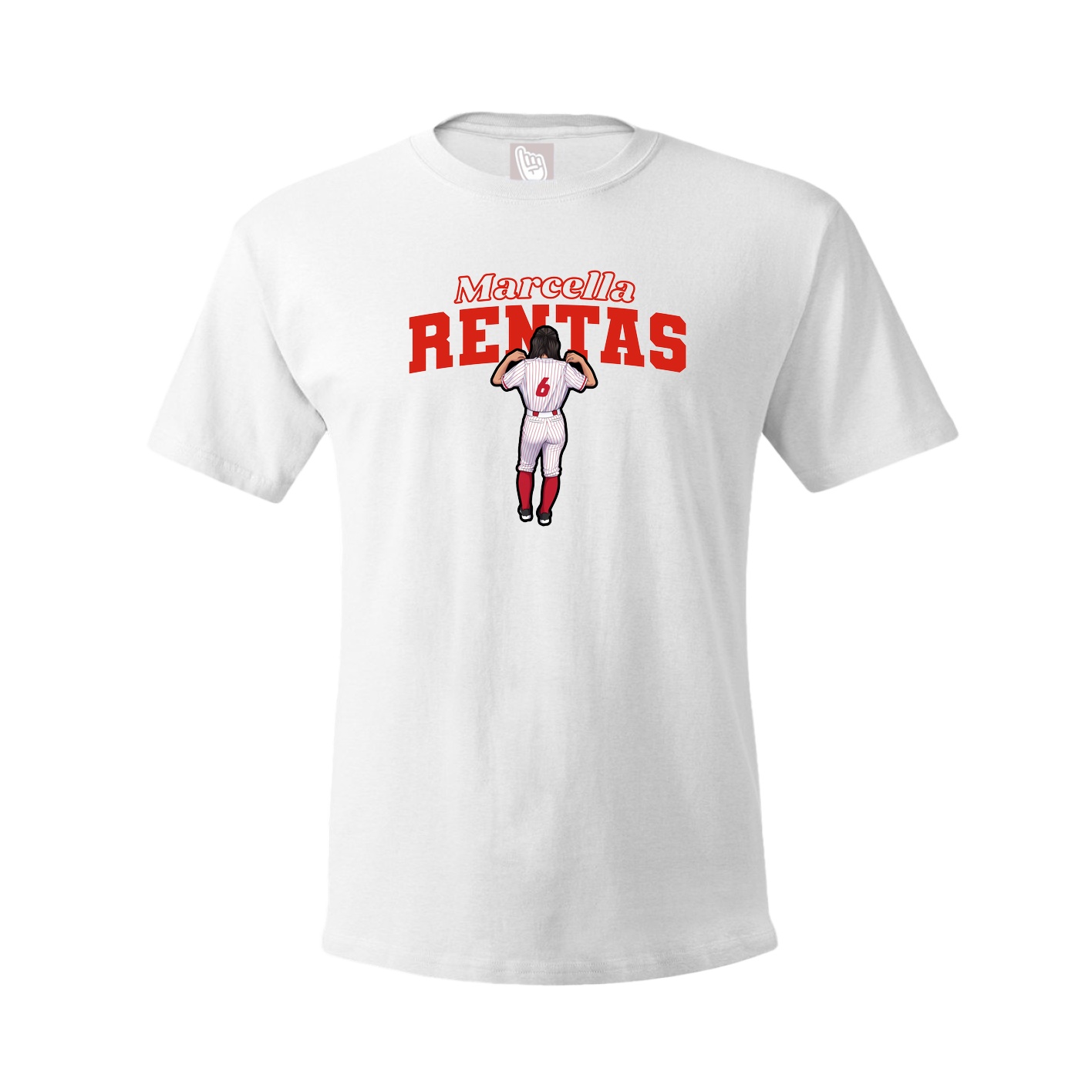 Youth Tee — Name Arch in White