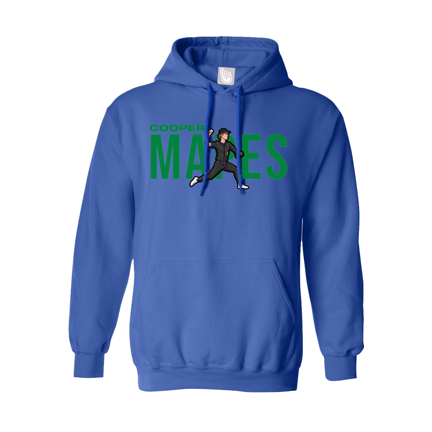 Hoodie — Player Name in Royal