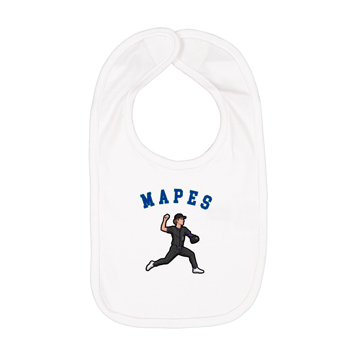 Infant Bib — Shirsey Arch in White