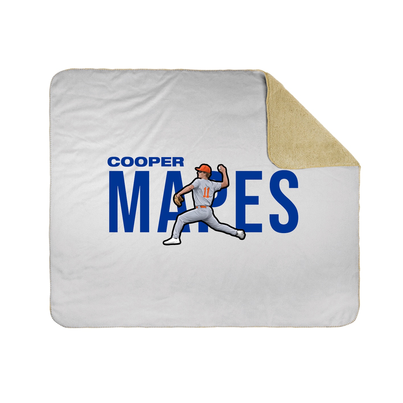 Throw Blanket — Player Name in White