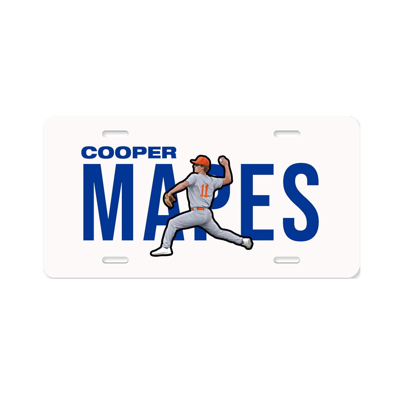 License Plate — Player Name in Classic